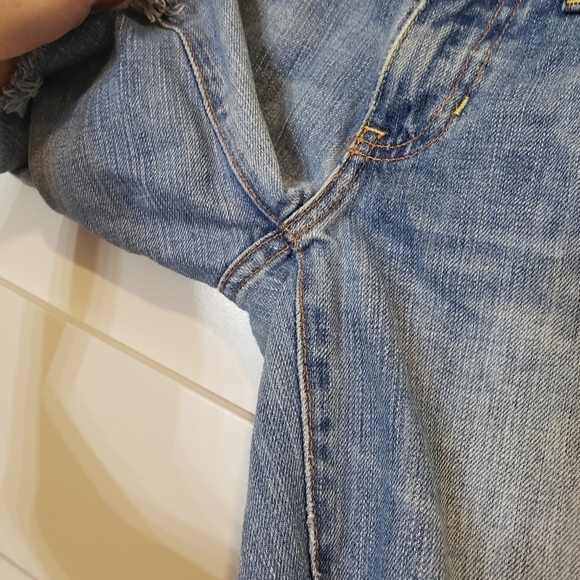 Abercrombie & Fitch Denim Blue Jeans Shorts Cut Off's Size 2 Mid-rise Di… - Picture 10 of 12